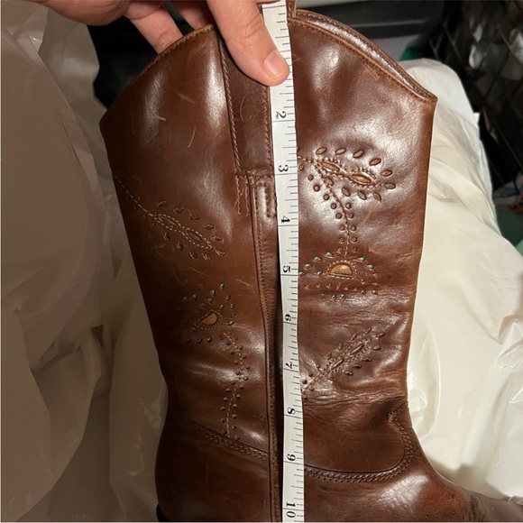 Naturalizer Phoenix Leather Western Cowboy/Cowgirl Boho Boots, 9 - Picture 9 of 13